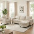 Puremind Sofa Set with Storage Ottoman, Living Room Furniture Sets, Linen Sectional Couch Sets for Living Room/Apartment