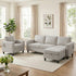 Puremind Sofa Set with Storage Ottoman, Living Room Furniture Sets, Linen Sectional Couch Sets for Living Room/Apartment