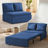 Puremind 3 in 1 Pull Out Sofa Bed, Queen Size Convertible Sleeper Sofa, Corduroy Loveseat Couch Bed with Pillows for Living Room/Apartment