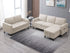 Puremind Sofa Set with Storage Ottoman, Living Room Furniture Sets, Linen Sectional Couch Sets for Living Room/Apartment