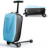 TABU Scooter Luggage for Kids & Adults, Carry on Luggage with Wheels for Kids Ages 6-15,Blue