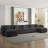 Puremind Modular Sectional Sofa with Movable Ottomans, 5-Seater U Shaped Comfy Cloud Couch for Living Room/Apartment