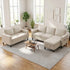 Puremind Sofa Set with Storage Ottoman, Living Room Furniture Sets, Linen Sectional Couch Sets for Living Room/Apartment