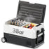TABU 49QT(45L) Electric Cooler,12V Portable Car Refrigerator with Dual Zone,Independent Temperature Control,Black&White