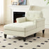 Puremind 59" Chaise Lounge Chair Indoor, Modern Space-Saving Sofa Chair with Armrests, Recliner Sleeper Lounge Chair for Apartment/Living Room