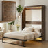 Puremind Murphy Bed with LED Lights, Hidden Murphy Wall Bed with Gas-Lift, Cabinet Bed for Bedroom/Guest Room, Without Mattress