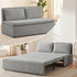 Puremind 3 in 1 Pull Out Sofa Bed, Queen Size Convertible Sleeper Sofa, Corduroy Loveseat Couch Bed with Pillows for Living Room/Apartment