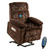BALUS Oversized Power Lift Recliner with Dual Motor for Elderly, Velvet Arm Chair with Heat and Massage for Living Room