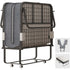 BALUS Folding Bed with Mattress ,Portable Foldable Roll Away Adult Bed for Guest ,Fold up Bed with Memory Foam Mattress