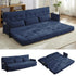 BALUS Futon Sofa Bed, 4-in-1 Corduroy Floor Couch Bed with Folding Mattress, Convertible Sleeper Sofa for Living Room,