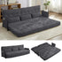 BALUS Futon Sofa Bed, 4-in-1 Corduroy Floor Couch Bed with Folding Mattress, Convertible Sleeper Sofa for Living Room,