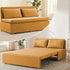 Puremind 3 in 1 Pull Out Sofa Bed, Queen Size Convertible Sleeper Sofa, Corduroy Loveseat Couch Bed with Pillows for Living Room/Apartment