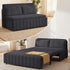 Puremind Pull Out Sofa Bed, Convertible Queen Sleeper Sofa with Mattress, Loveseat Pull Out Couch Bed with 2 Cushions for Small Place/Apartment/Office,