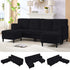 BALUS Convertible U/L Shape Sectional Sofa , Oversized 4 Seat Modular Couch for Living Room/ Apartment