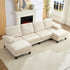 BALUS Convertible U/L Shape Sectional Sofa , Oversized 4 Seat Modular Couch for Living Room/ Apartment