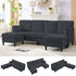 BALUS Convertible U/L Shape Sectional Sofa , Oversized 4 Seat Modular Couch for Living Room/ Apartment