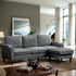 Cecer Sectional Sofa with Storage Ottoman, 3-Seat L-Shaped Couch with Cup Holders for Living room, Small Space