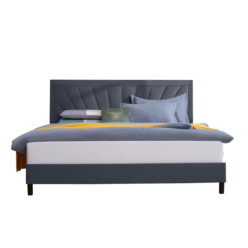 Cecer Modern Upholstered Velvet Bed Frame