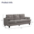ZAFLY 82” Deep Seat Couch with Wide Armrest, Oversized Sofas and Couches for Small Space/Living Room