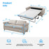 Mjkone Queen Size Convertible Pull Out Sleeper Sofa Bed with Mattress for Living Room, Apartment or Office