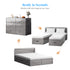 Puremind Full/Queen Size Murphy Bed with Mattress Included, Convertible Wall Bed into Modular Sofa Set for Bedroom/Small Space