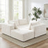 Mjkone Modular Sectional Sofa with Chaise,Corduroy L-Shaped Cloud Couch,Oversized Sleeper Couches for Living Room,