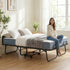 PUREMIND Full Size Folding Bed, 75"X 54" Rollaway Bed with 5 Inch Mattress for Adults, Extra Large Portable Foldable Bed with Headboard