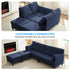 BALUS Convertible U/L Shape Sectional Sofa , Oversized 4 Seat Modular Couch for Living Room/ Apartment