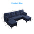 BALUS Convertible U/L Shape Sectional Sofa , Oversized 4 Seat Modular Couch for Living Room/ Apartment