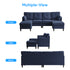 BALUS Convertible U/L Shape Sectional Sofa , Oversized 4 Seat Modular Couch for Living Room/ Apartment