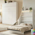 Puremind Murphy Bed with LED Lights, Hidden Murphy Wall Bed with Gas-Lift, Cabinet Bed for Bedroom/Guest Room, Without Mattress