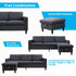 Cecer Sectional Sofa Couch with Storage Ottoman