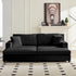Mjkone 85’’ Loveseat Sectional Sofa with 2 Ottoman,Corduroy Deep Seat Couch with Storage Armrests Living Room Furniture,