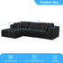 Puremind 109” L Shaped Sectional Sofa, Modular Sectional Couches with Chaise, Corduroy Cloud Couch for Living Room/Apartment/Small Space