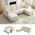 BALUS Convertible U/L Shape Sectional Sofa , Oversized 4 Seat Modular Couch for Living Room/ Apartment
