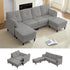 Puremind Modular Sectional Sofa, Modern U Shaped Sofa Couches with Movable Ottoman, 4 Seater Sofa for Living Room/Apartment