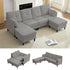 BALUS Convertible U/L Shape Sectional Sofa , Oversized 4 Seat Modular Couch for Living Room/ Apartment