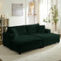 BALUS Oversized Chaise Sofa with Wide Storage Ottoman, Modern Deep Seat Sofa Bed for Living room/ Bedroom, Comfy Apartment Sleeper Sofa, Corduroy