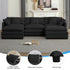 BALUS Convertible Modular Sofa with Ottoman, U Shaped Sectional Couch for Living Room, Apartment 5-Seat Mordern Couch