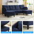 BALUS Convertible U/L Shape Sectional Sofa , Oversized 4 Seat Modular Couch for Living Room/ Apartment