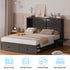 Puremind Queen Size Murphy Bed with Mattress, Murphy Cube Cabinet Bed with USB Charging Station and Large Storage Drawer, Murphy Chest Bed for Small Guest Room/Home/Office