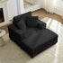 BALUS Oversized Chaise Sofa with Wide Storage Ottoman, Modern Deep Seat Sofa Bed for Living room/ Bedroom, Comfy Apartment Sleeper Sofa, Corduroy