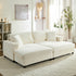 BALUS Oversized Chaise Sofa with Wide Storage Ottoman, Modern Deep Seat Sofa Bed for Living room/ Bedroom, Comfy Apartment Sleeper Sofa, Corduroy
