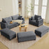 Cecer Modern Living Room Furniture Set, 2 Pieces Corduroy Sectional Sofa Sets with Free Combination Chaises