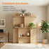 Puremind Queen Size Murphy Bed, Wood Foldable Wall Bed Frame, Storage Cabinet Bed for Bedroom/Office, Space-Saving, No Box Spring Needed