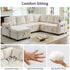 ZAFLY 101"W U Shaped Pull Out Couch, Convertible Sleeper Sofa Bed with Storage, Corduroy Sectional Sofas for Living Room