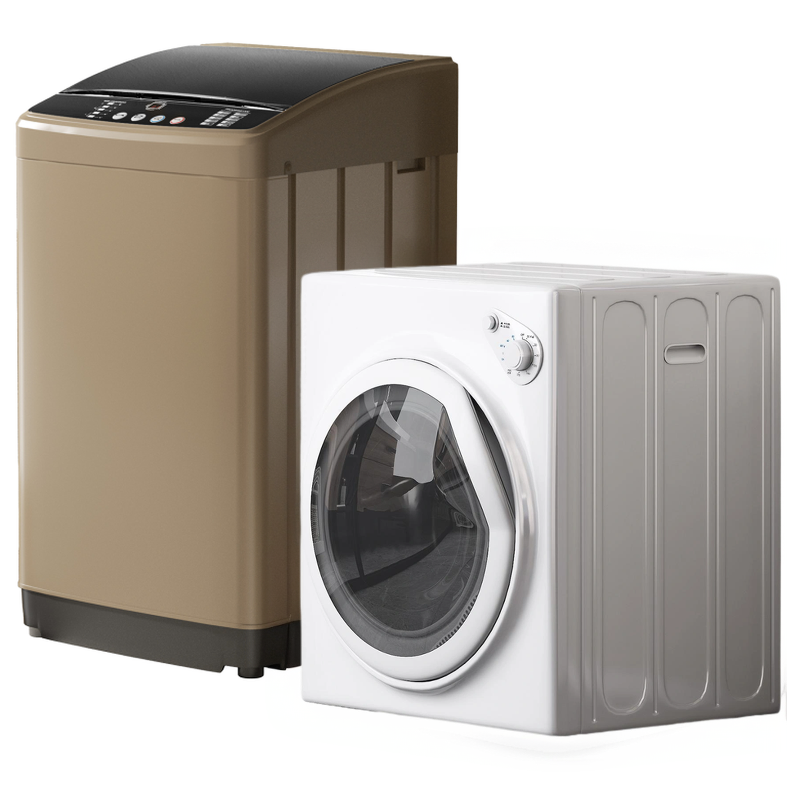 CECER Washer and Dryer Set, 17.6lbs Full-Automatic Washing Machine and 13lbs Portable Dryer