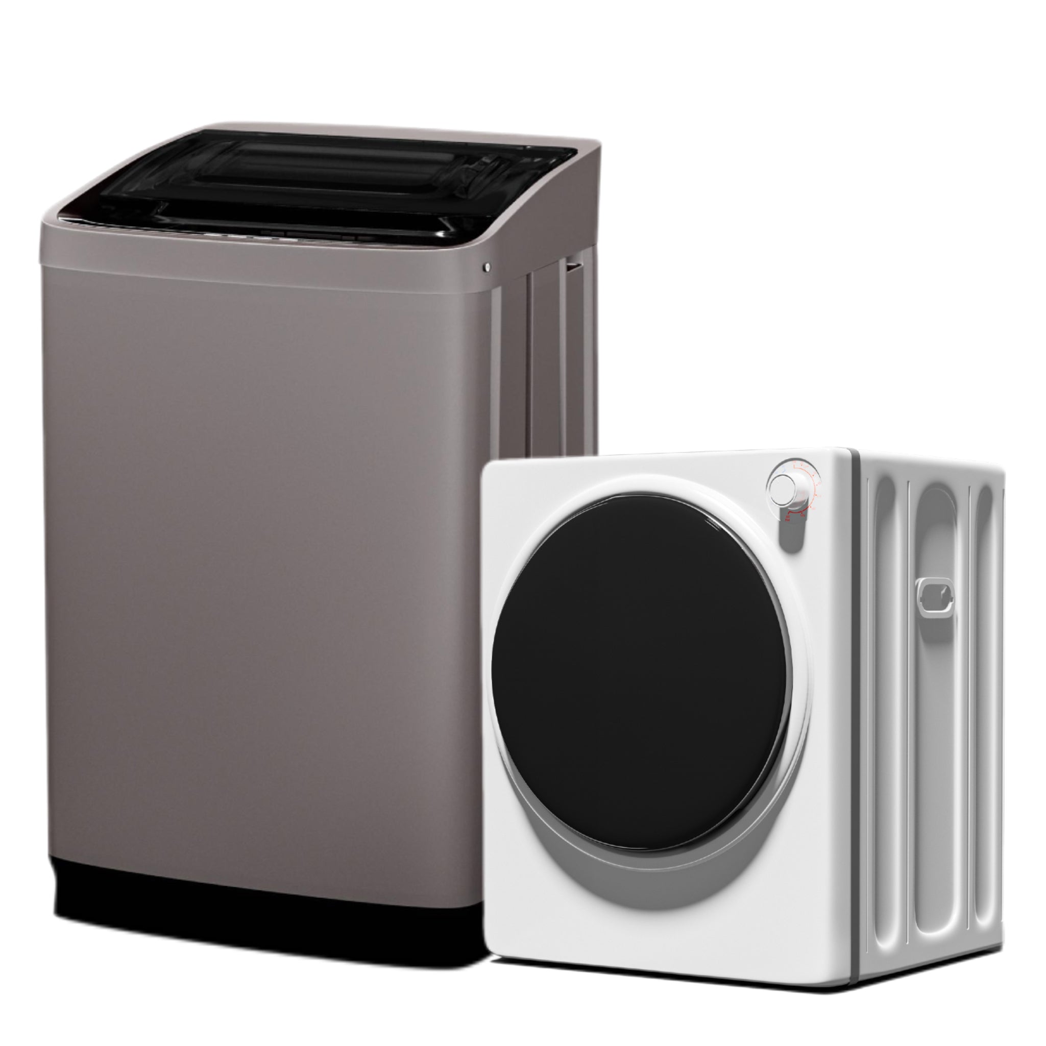 TABU Washer and Dryer Set, 17.6lbs Full-Automatic Washing Machine and 13lbs Portable Dryer