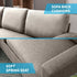 Cecer Sectional Sofa Couch with Storage Ottoman