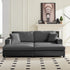 Mjkone 85’’ Loveseat Sectional Sofa with 2 Ottoman,Corduroy Deep Seat Couch with Storage Armrests Living Room Furniture,